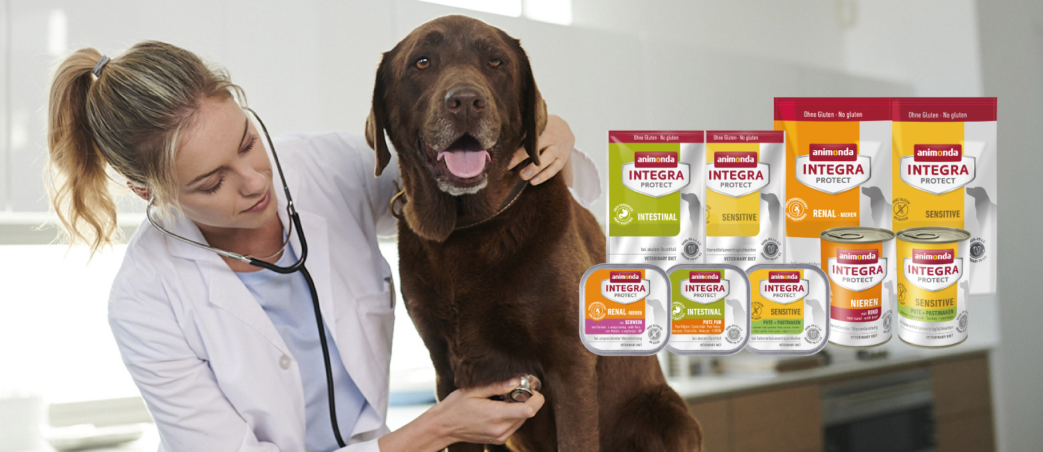様々な疾患に合わせて調整されたアニモンダの犬用療法食シリーズ：インテグラプロテクト