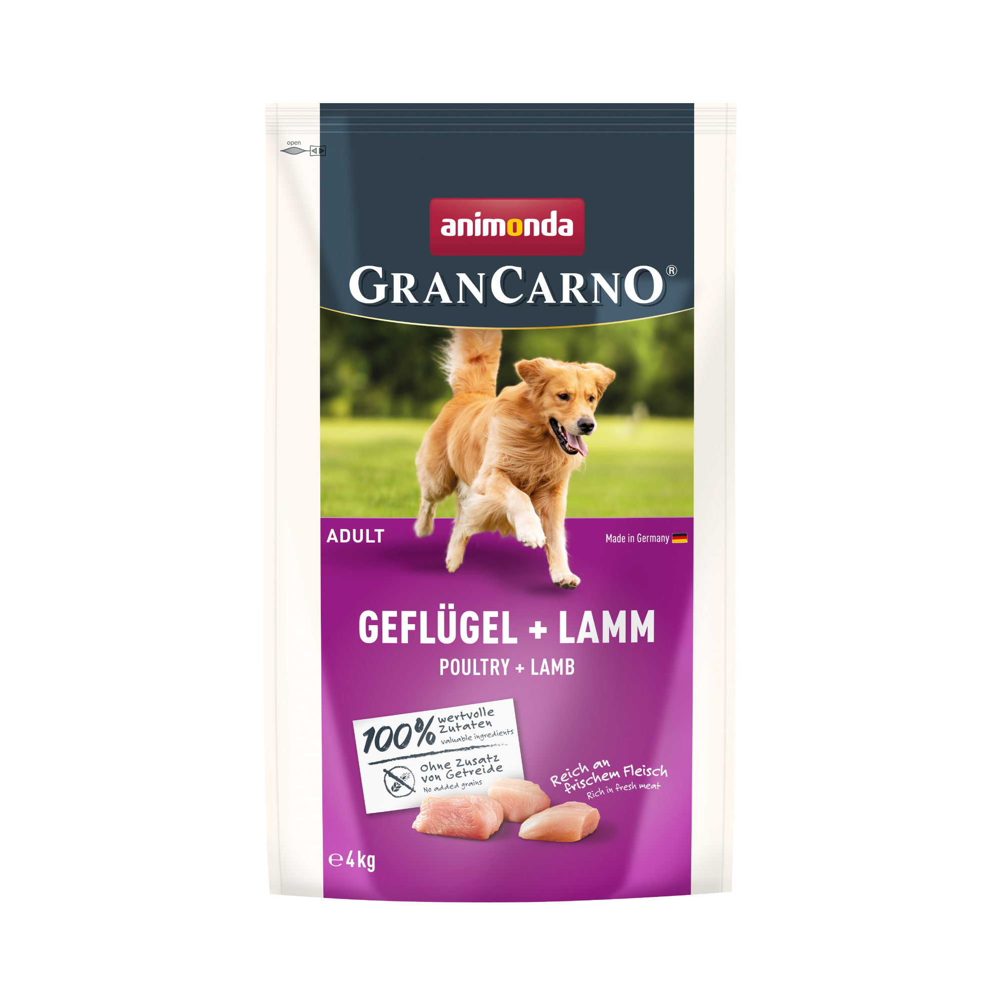 グランカルノ ドライ 鳥・子羊 成犬用 4kg (82948)