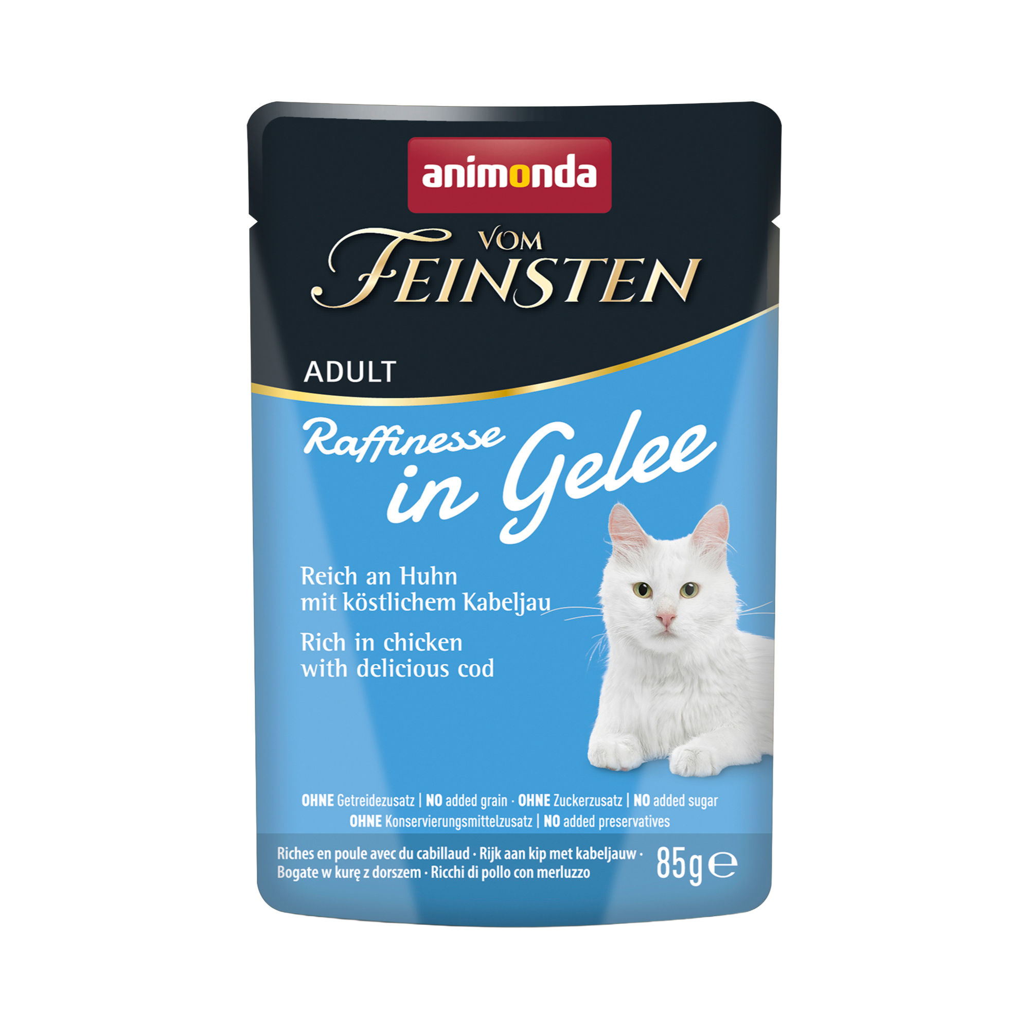 フォムファインステン ラフィネッセ inジュレ 鶏・タイセイヨウダラ 成猫用 85g (83403)